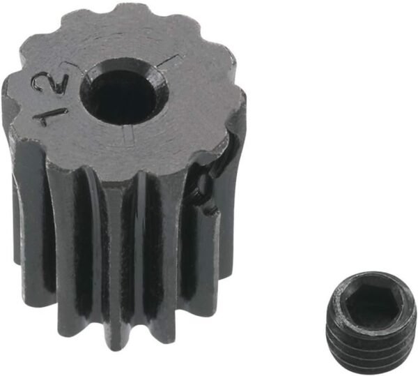 Robinson Racing Products 0.5 Module Hard Blackened Steel Mini Pinion 2mm, 12T,