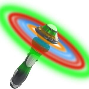 ArtCreativity Light Up Spinning Space Wand, 7.75 Inch LED Spin Toy for