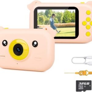 Wakio Kids Digital Camera, Gifts for Girls Age 3-8 Year Old, 12MP
