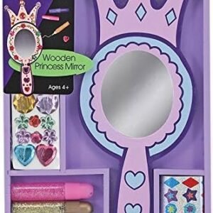 Melissa & Doug Decorate-Your-Own Wooden Princess Mirror Kit Toy Fun