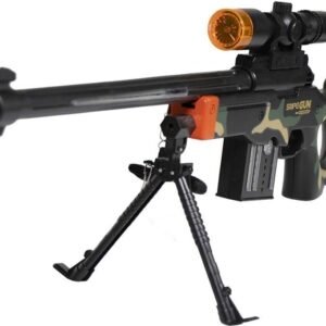 Zoom Novelties Superior Performance Toy Sniper Rifle with Flashing Lights, Sound and