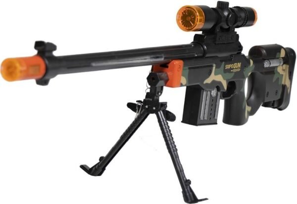 Zoom Novelties Superior Performance Toy Sniper Rifle with Flashing Lights, Sound and