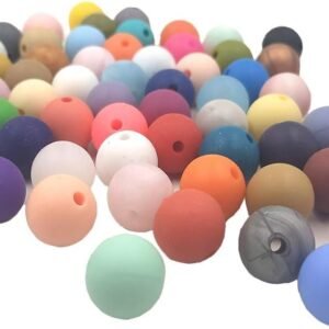 100pcs Silicone Beads 12mm Round Shaped Teether BPA Free Food Grade DIY