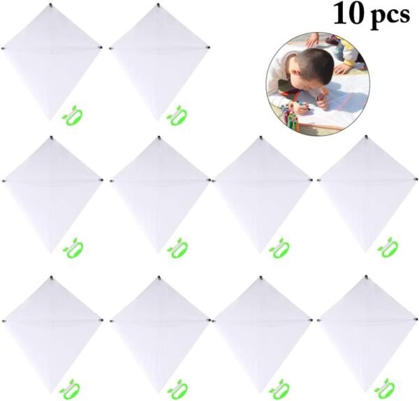 B bangcool DIY Kids Kite Kites Making Painting White Paper Blank Kites