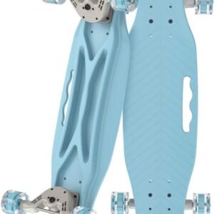 OLEIO Complete Skateboard, 23.2 Inches Plastic Mini Classic Skateboard,with Bendable Deck and