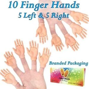 DR DINGUS Finger Hands Finger Puppets in Gift Box 10 Hands /