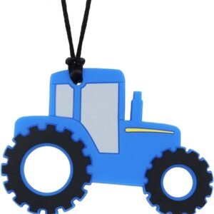 Chew Necklace for Sensory Boys Kids Adults, Silicone Tractor Chewy Pendant Jewelry