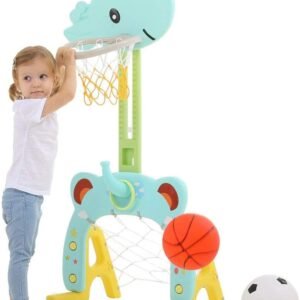 Basketball Hoop Set, 3 in 1 Sports Activity Center Grow-to-Pro Adjustable Easy