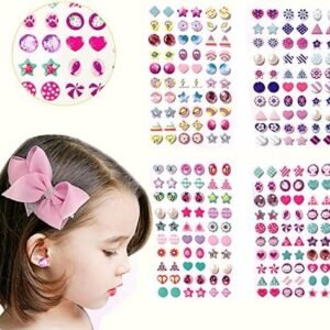 240 Piece Sticker Earrings 3D Gems Sticker Girls Sticker Earrings Self-Adhesive Glitter