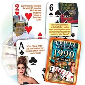 Flickback 1990 Trivia Playing Cards 30th Birthday Kit Toy Fun
