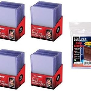 UltraPro 3 x 4 Clear Regular Top Loaders - 100 Total +