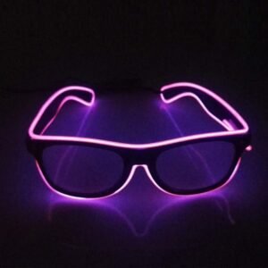 sanzhi Luminous Glasses, Light Up Eyewear EL Wire with Switch Controller, Novelty