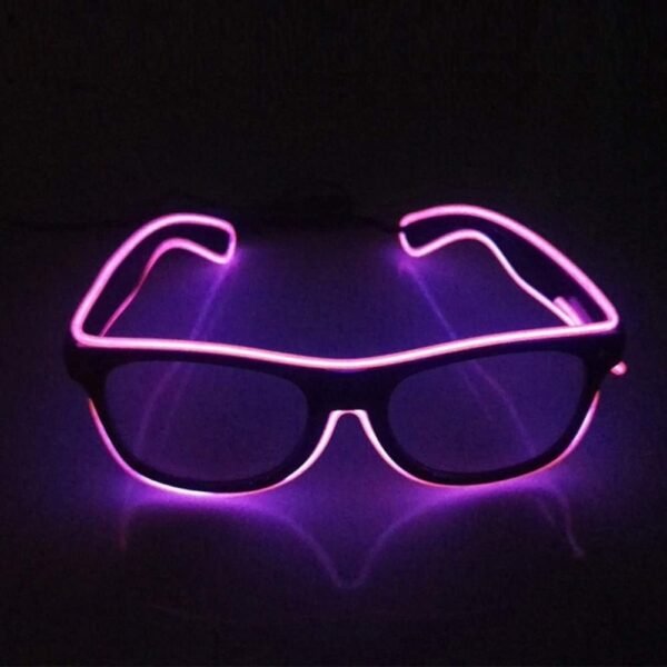sanzhi Luminous Glasses, Light Up Eyewear EL Wire with Switch Controller, Novelty