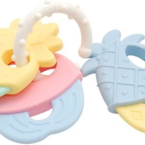 Yunzee Baby Teething Toys Vinyl Pineapple Shape Print Hanging Fruit Modeling Toy
