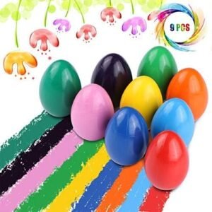 Crayons for Toddlers, Palm Grip Crayons Set 9 Colors Non Toxic Crayons