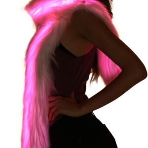 Led Scarf Light Up Fur Boa Glow Up Flashing Fun Novelty Scarves