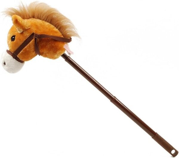 Linzy Hobby Horse, Galloping Sounds with Adjustable Telescopic Stick, Brown 36