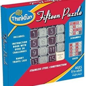 ThinkFun Fifteen Puzzle - Classic Puzzle Game, Perfect for Travel, Can Fit