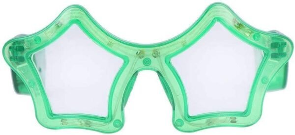 Star Light Up LED Glasses / Shades - Green by Mammoth Sales
