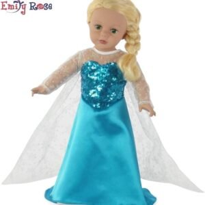 Fits 18 American Girl Dolls Princess Elsa Frozen Inspired Dress 18 Inch
