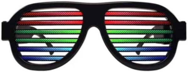 LED Glasses, Light up Glasses, USB Rechargeable Flashing Glasses Music Sound Activated,