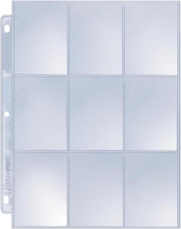 Ultra Pro 9-Pocket Silver Series Page Protector for Standard Size Cards 25-Count