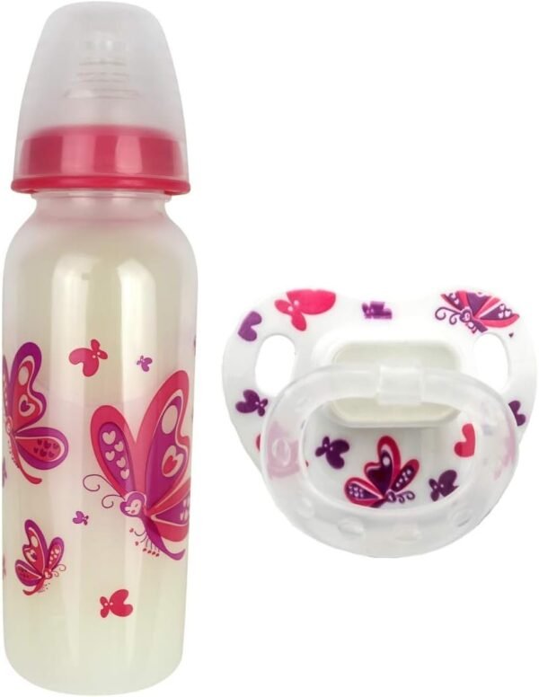 Reborn Butterfly Faux Fake Formula Milk Bottle Sealed Matching Putty Pacifier Baby