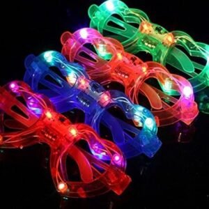 12ct LED Light Up Sunglasses - Flashing Multi Colored Led Glasses Best