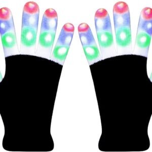 Hpory LED Gloves Light Up Gloves Finger Light Gloves for Kids Adult