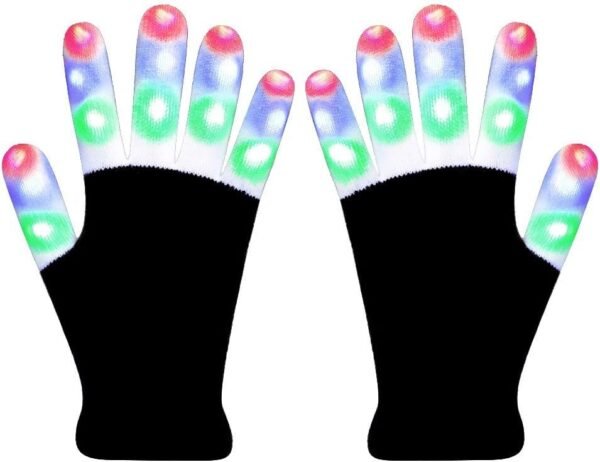 Hpory LED Gloves Light Up Gloves Finger Light Gloves for Kids Adult
