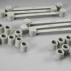 HO 4-Lane Bridge Support 6 Supports w/Cross Members & 24 Attachable Risers