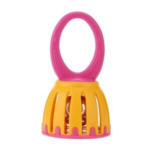 ammoon Kids 5 Handled Cage Bell Children Rattle Infant Baby Mini Educational