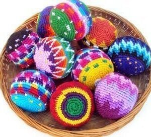 Funny Guy Mugs - Hacky Sack Imported from Guatemala Set of 3