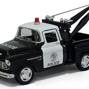 5 Inch 1955 Chevy Stepside Pick-Up Tow Truck Police 132 Scale by
