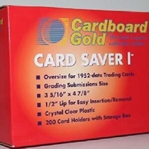 200ct Card Saver 1 in RED Storage Box - Cs1 Graded Card