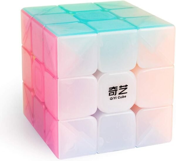 D-FantiX Qiyi Jelly Speed Cube 3x3 Qiyi Warrior W 3x3x3 Stickerless Cube