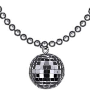 blinkee Disco Ball Charm Necklace On Silver Beads by Kit