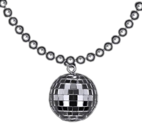 blinkee Disco Ball Charm Necklace On Silver Beads by Kit