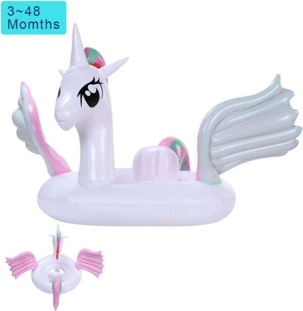 Zobire Baby Pool Float, Unicorn Toddlers Floaties, Infant Swimming Float for Kids