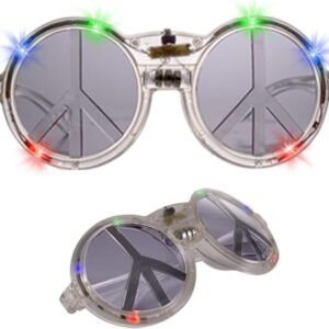 Fun Central G734 LED Light Up Peace Sign Sunglasses - Multicolor