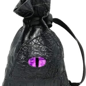 Haxtec Dragon Dice Bag Drawstring Leather DND Dice Pouch Storage Bag for