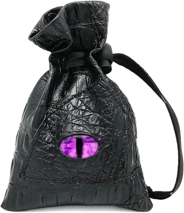 Haxtec Dragon Dice Bag Drawstring Leather DND Dice Pouch Storage Bag for