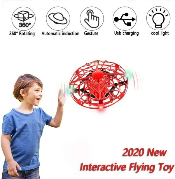UFO Flying Toy for Kids, Mini Drone with Intelligent Induction, Hand Operated