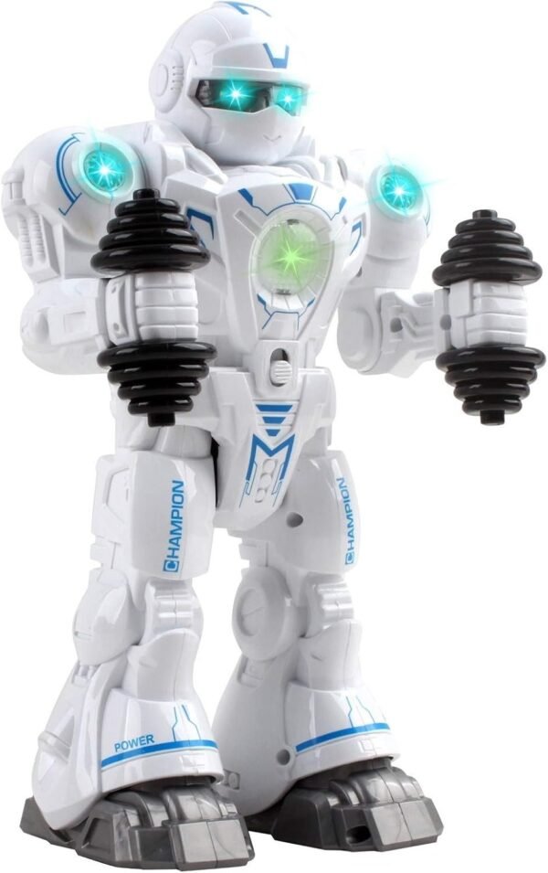 Vokodo Exercise Robot With Lights And Music Does Push-Ups Walks Dances Holds