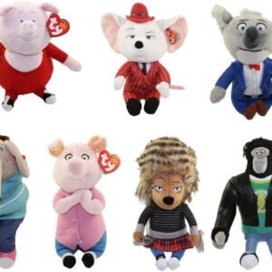 TY Beanie Babies - SING - SET OF 7 Ash, Buster, Gunter,
