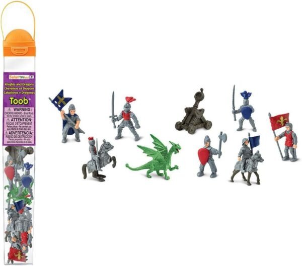Safari Ltd 699904 Knights & Dragons Toob Hand Painted Toy Miniature Figurines