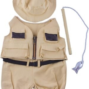 Fisherman w/Hat and Pole Outfit Teddy Bear Clothes Fit 14 - 18