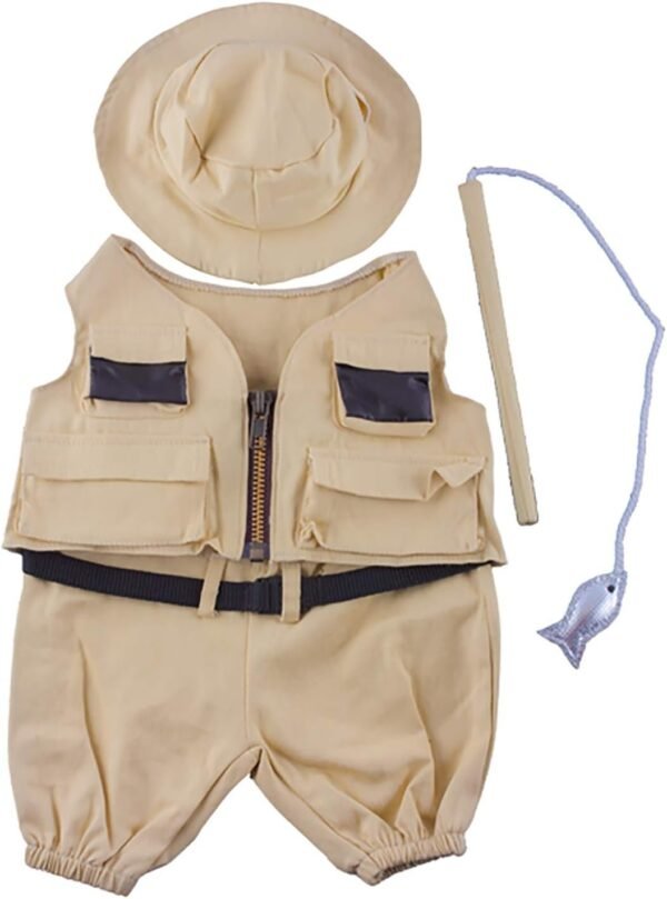Fisherman w/Hat and Pole Outfit Teddy Bear Clothes Fit 14 - 18