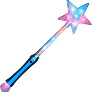 blinkee Crystal Star Wand with Red White and Blue LEDs by