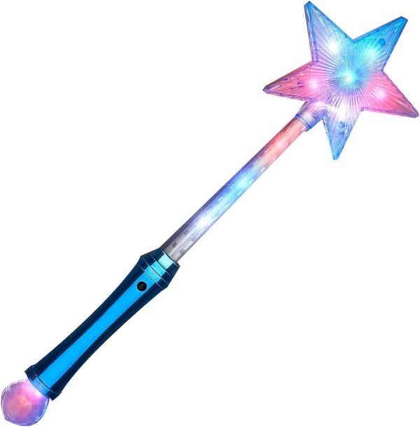 blinkee Crystal Star Wand with Red White and Blue LEDs by